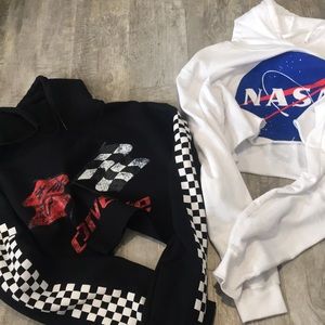 Hoodie crop tops